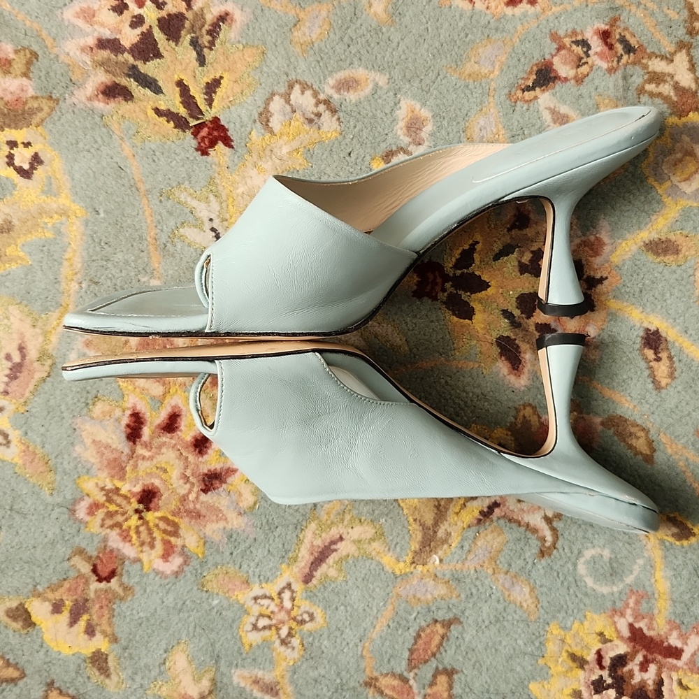 Wandler Square Toe Julio Slip On Thong Mule Heel - image 3